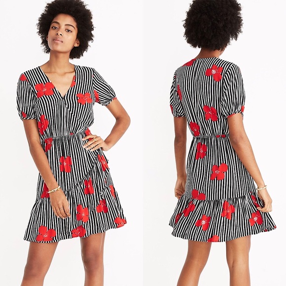 Madewell Dresses & Skirts - NWOT Madewell Ruffle-Wrap Dress in Candied Orchids | 8